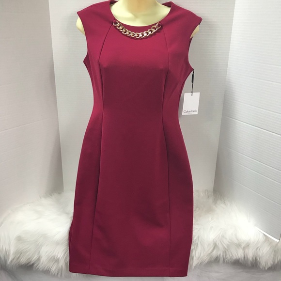 Calvin Klein Dresses & Skirts - Calvin Klein Sheath Bodycon Chain Stretch Dress